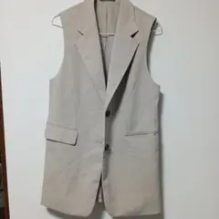 GU テーラードベスト ジレ ベージュ S