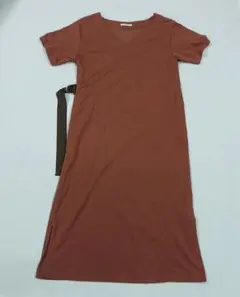 BAYFLOW 半袖 ロングシャツワンピース ブラウン