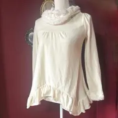 axesfemme アクシーズファム　長袖　チュニック　生成り　白　ファー