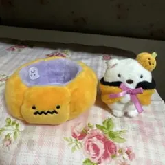 すみっコぐらし　てのり　ハロウィン　しろくま　カボチャ入れ物