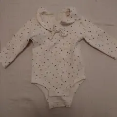 petit main ホワイト 星柄ロンパース 80cm