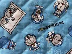 ドラえもん キルティング生地 水色