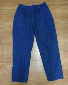 【4/26まで出品】ユニクロ コットンテーパードアンクルパンツ デニム155cm