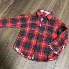 ミキハウス　DOUBLE.B　長袖シャツ　ガーゼ　リバーシブル　90