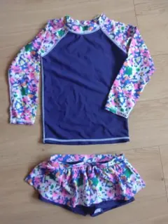 女児用セパレート水着（長袖・フリル）