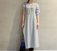 美品✨IRENE　シャツドッキングワンピース ロング丈　アシンメトリー　レースのサムネイル