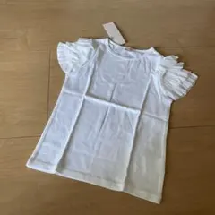 新品 プティマイン 100 カットソー Tシャツ チュール 白 ホワイトのサムネイル