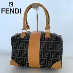 美品 FENDI ハンドバッグ ミニボストンバッグ　ズッカ柄 総柄 キャンバス