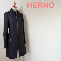 未使用 HERNO ヘルノ ウール トレンチコート グレー ベルト 46 S