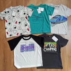 ⑥新品　１２０センチ　男の子　半袖　Tシャツ　５枚セット　かっこいい　カラフル