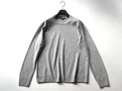 ユニクロ カシミヤクルーネックセーター　ニット　グレー　XL