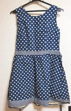 ハンドメイド 昭和レトロ エプロン ワンピース