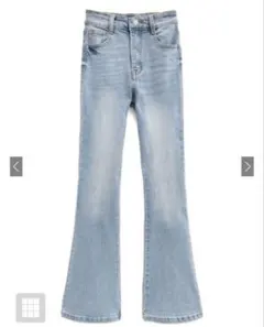 GRL ハイウエスト　フレアデニムパンツ　cu498