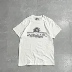 00s DELTA ワシントンD.C. USA tシャツ F&M 古着 短丈 白