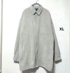 SADDLEBRED スエード調シャツ XLT グレー系 ビッグサイズ US古着