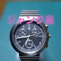 1円 ジャンク品 カルバンクライン K2171 メンズ腕時計 シルバー色 BQ716