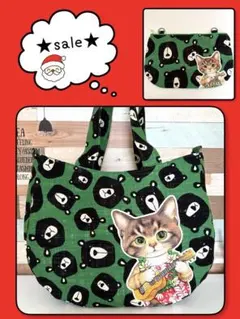 ☆sale☆BIGバッグ＆お財布ポーチセット☆コヤンイサムチョン☆くま柄生地☆