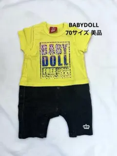 【美品】BABYDOLL ベビードール 70 半袖カバーオール ロンパース
