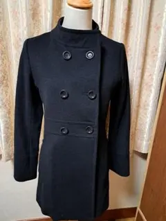 黒 ダブルブレスト コート Sサイズ