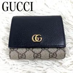 美品✨GUCCI 二つ折り財布 マーモント GGスプリーム レザー バイカラーのサムネイル