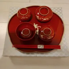 【中古】男の子用　お食い初め用食器セット