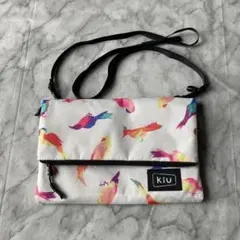 kiu キウ サコッシュ ミニ 財布 ポシェット ショルダーバッグ 鳥柄 軽量
