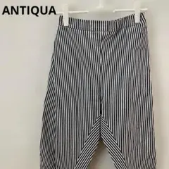 ANTIQUA アンティカ ストライプテーパードパンツ モノトーン Fサイズ