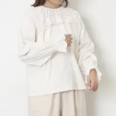 【WEB限定】前後2WAYレース襟ブラウス