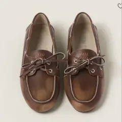 【未使用】miumiu ミュウミュウ　モカシン　37 2025年最新】MIU MIU レディース モカシンの人気アイテム - メルカリ