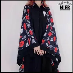 NIER CLOTHING 着物風袖ブロッキングシャツ 赤和傘 ニーア ゴシックのサムネイル
