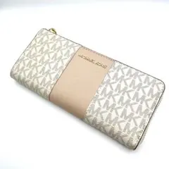 【美品】マイケルコース　Ｌ字ファスナー　ラウンドジップ　総柄