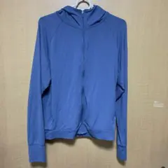 UNIQLO L フード付きブルーパーカー