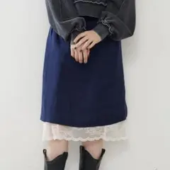 新品タグ付【Kastane】2点セット❣️サテン&レースミドル丈スカート　カスタネのサムネイル