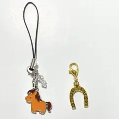 馬キーホルダー✨馬蹄チャーム