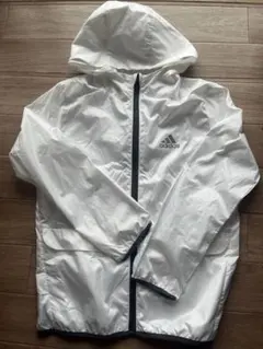 adidas フード付きウィンドブレーカー ホワイト