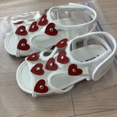 petit main ハートモチーフ サンダル 14cm ほぼ未使用