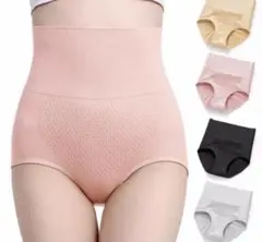 レディースハイウエスト深ばき美形ショーツお腹まで包む 4枚セット