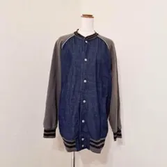 STONE FREE ラグランデニムジャケット 切り替え 綿100％【L】