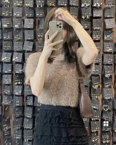 aimey[NUGU]ラウンドネックボアニット