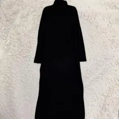 近年美品　ポロラルフローレン ジャージー タートルネック ミディ ドレス　黒