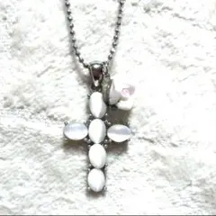 ⑥ネックレス/薔薇/十字架/キャッツアイ調