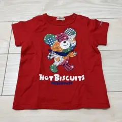 し*も様 HOT BISCUITS 赤 Tシャツ 90サイズ