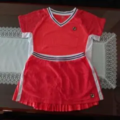 FILA テニスウェア Vネック オレンジ