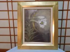 加藤東一「白牡丹」リトグラフ 版画 額装 花図 装飾画 インテリア #387 加藤東一「白牡丹」リトグラフ 版画 額装 花図 装飾画 インテリア #387