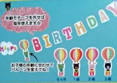 【壁面飾り】お誕生日『HAPPY BIRTHDAY』ガーランド