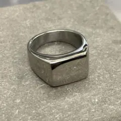 STAINLESS STEEL ハーフスクエアリング US10号 艶消し仕上げ - メルカリ