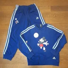 adidas◆ディズニーミッキーマウス◆コラボジャージセットアップ120cm紺