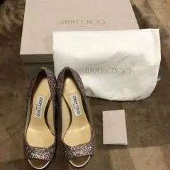 JIMMY CHOO グリッターパンプス