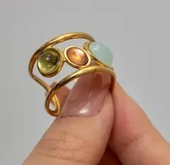 金 フープリング 高品質サージカルステンレス ☆人気☆ カラフルレトロ ゴールド