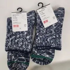 UNIQLO メンズ ハーフソックス 25-27cm ネイビーのサムネイル